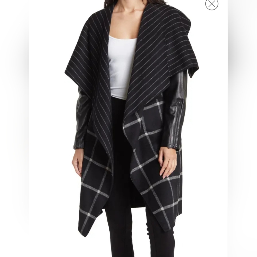 Bcbgmaxazria plaid/black pinstripe jacket